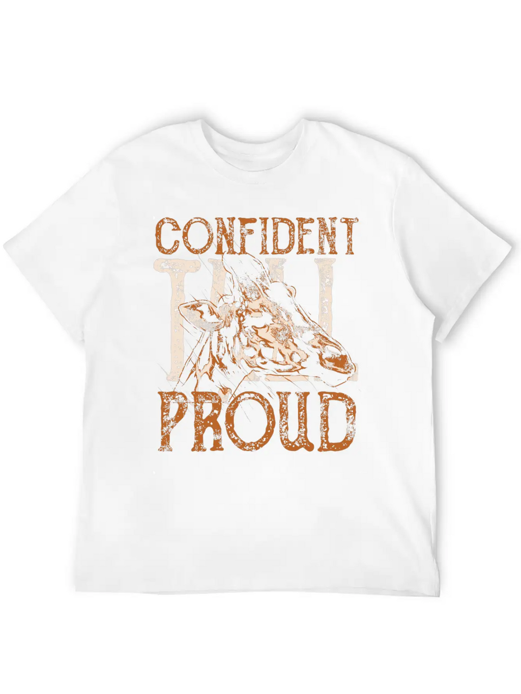Giraffe Design Unisex Short Sleeve Soft Cotton T-Shirt – Casual Everyday Wear