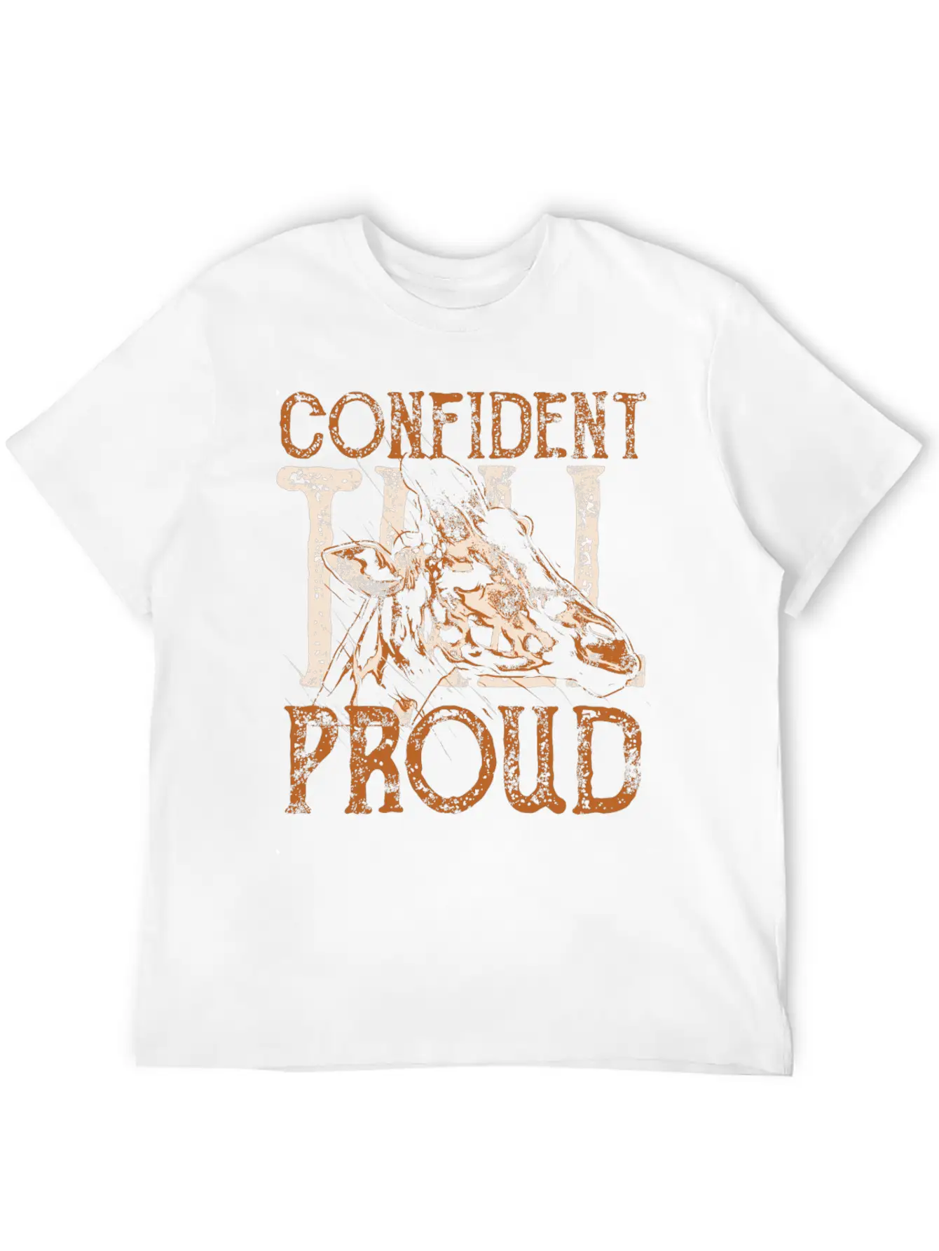 Giraffe Design Unisex Short Sleeve Soft Cotton T-Shirt – Casual Everyday Wear