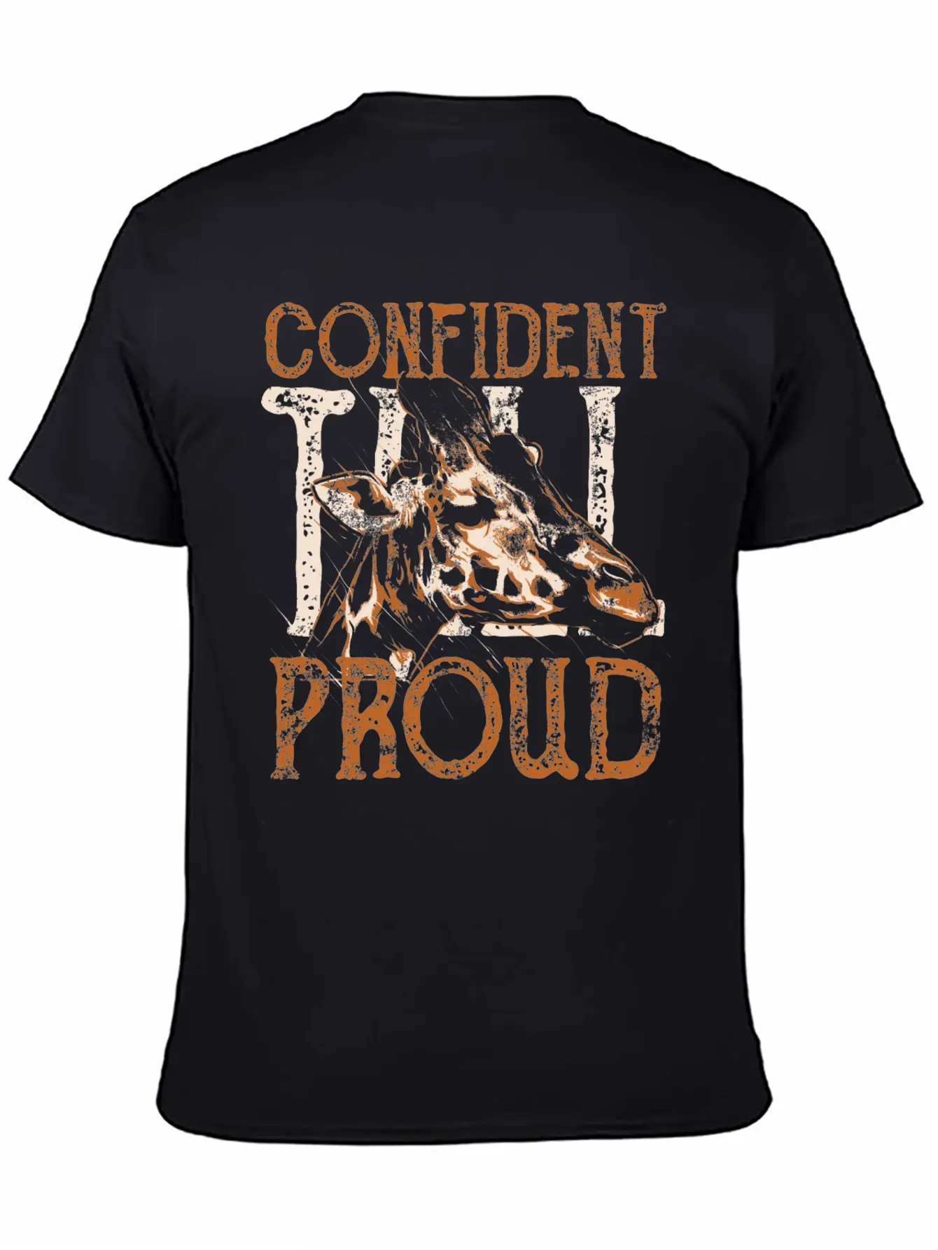 Giraffe Design Unisex Short Sleeve Soft Cotton T-Shirt – Casual Everyday Wear