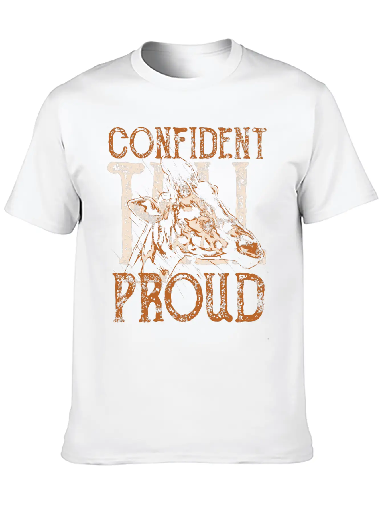 Giraffe Design Unisex Short Sleeve Soft Cotton T-Shirt – Casual Everyday Wear