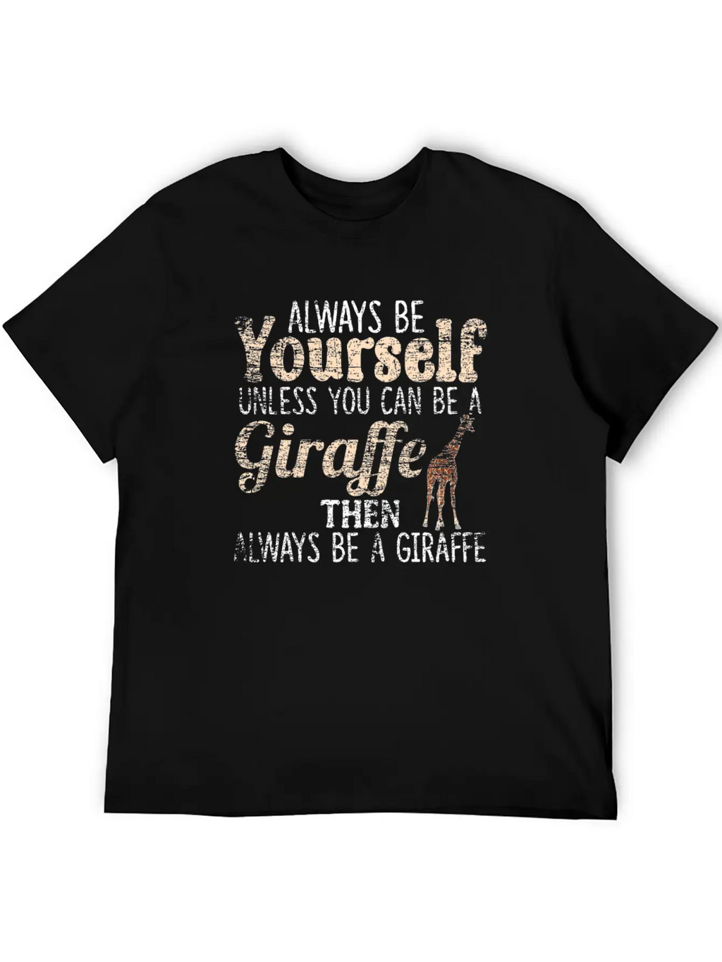 Giraffe Essential Cotton Tee For Daily Outfits – Unisex Style