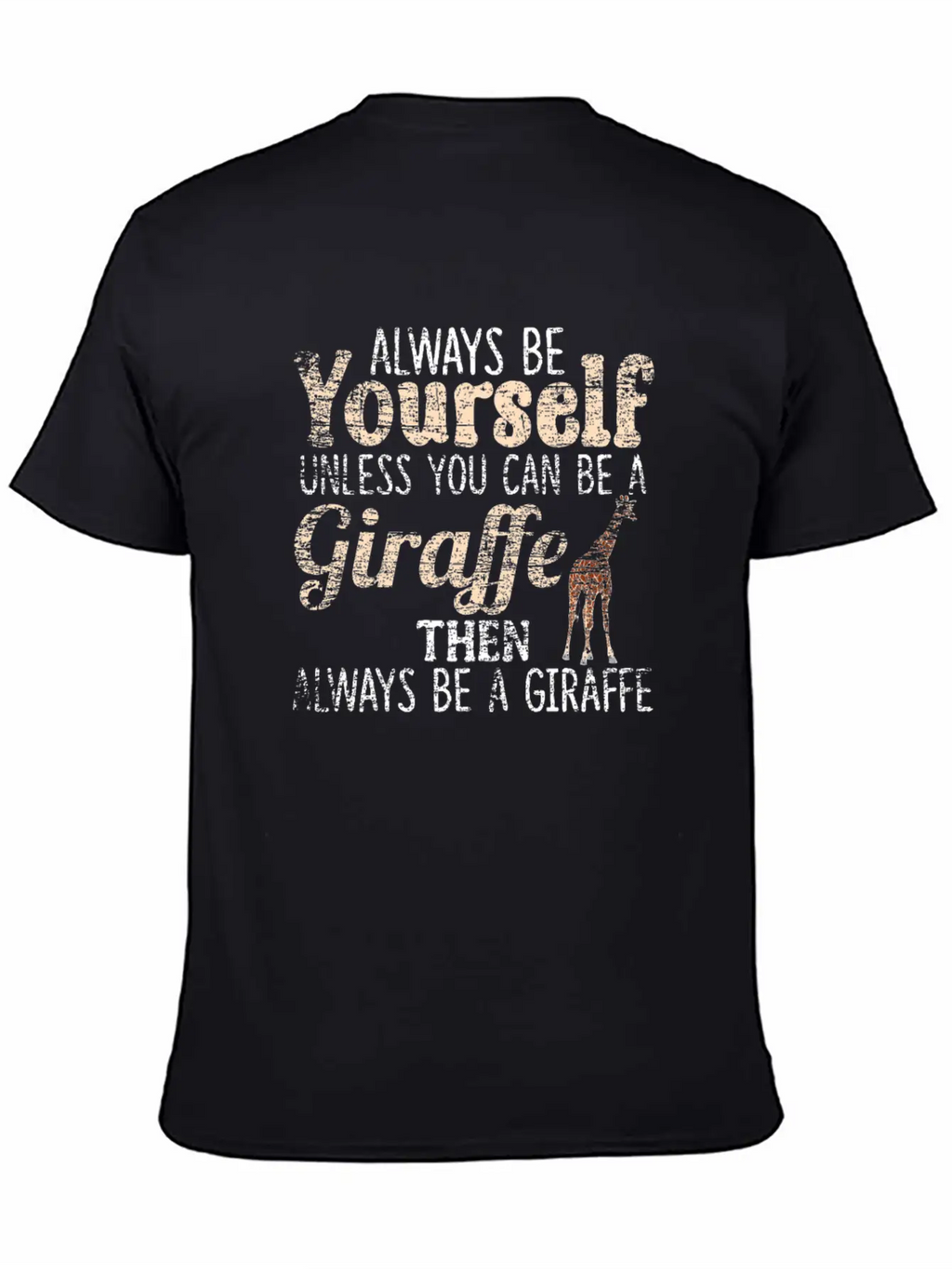 Giraffe Essential Cotton Tee For Daily Outfits – Unisex Style