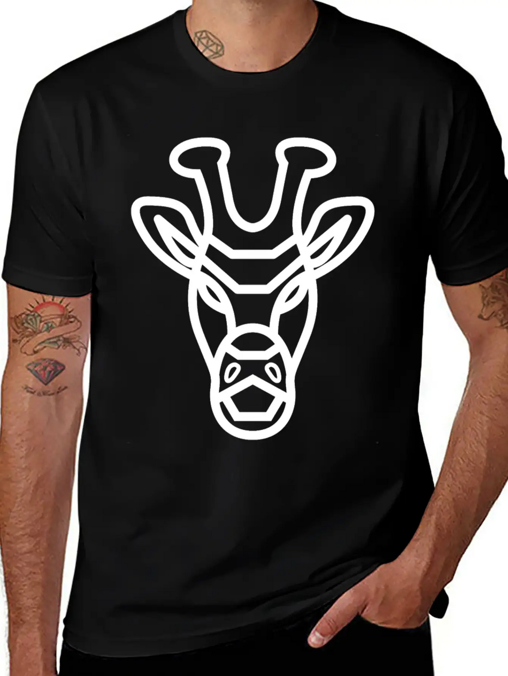 Giraffe Face Giraffe Stylish Everyday T-Shirt – Unisex Basic Cotton Tee