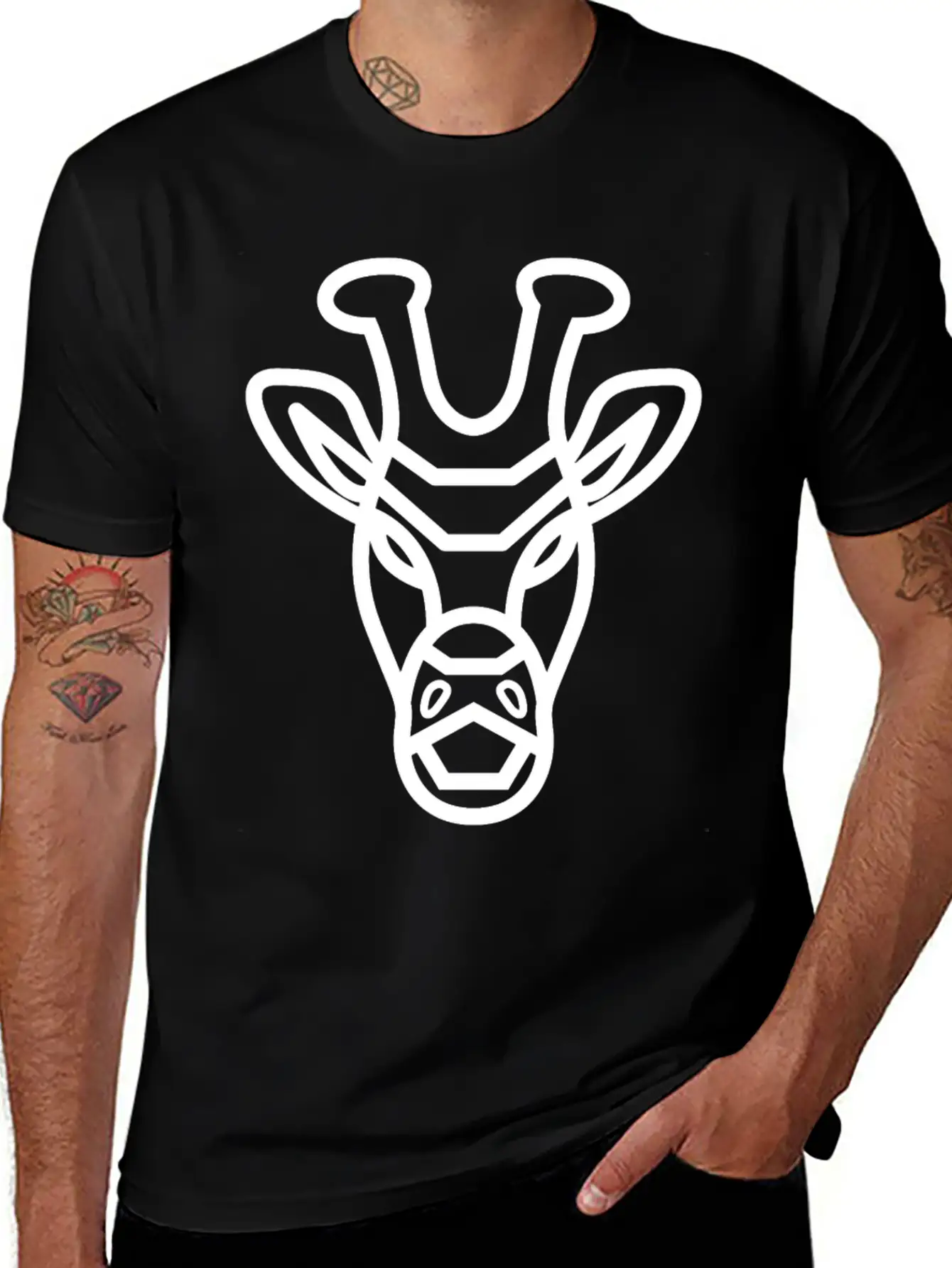 Giraffe Face Giraffe Stylish Everyday T-Shirt – Unisex Basic Cotton Tee