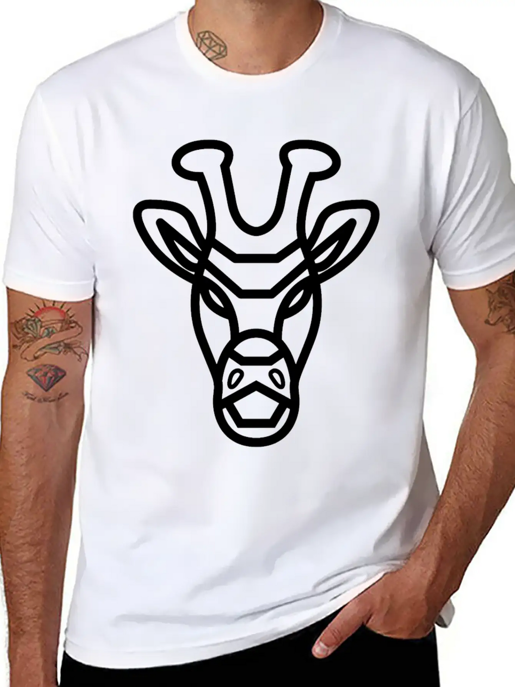 Giraffe Face Giraffe Stylish Everyday T-Shirt – Unisex Basic Cotton Tee