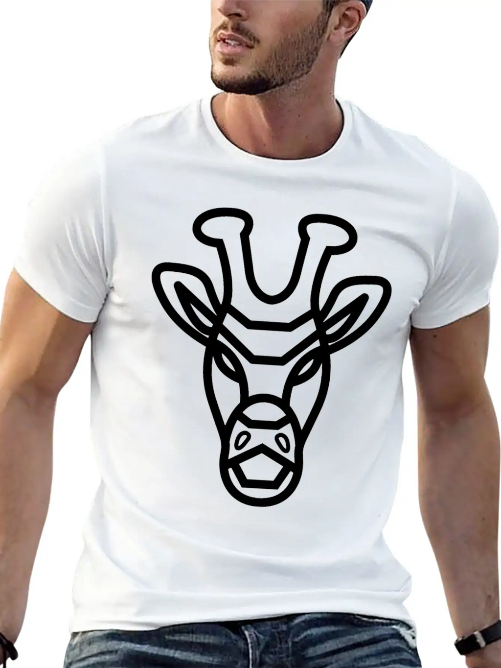 Giraffe Face Giraffe Stylish Everyday T-Shirt – Unisex Basic Cotton Tee