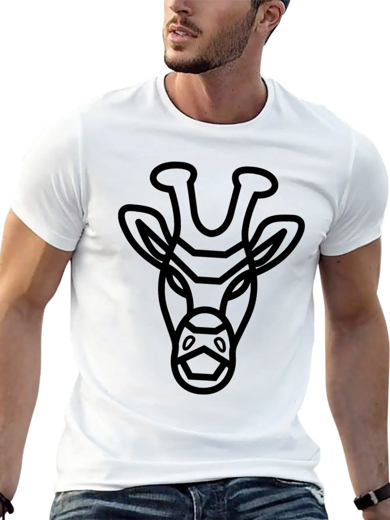 Giraffe Face Giraffe Stylish Everyday T-Shirt – Unisex Basic Cotton Tee