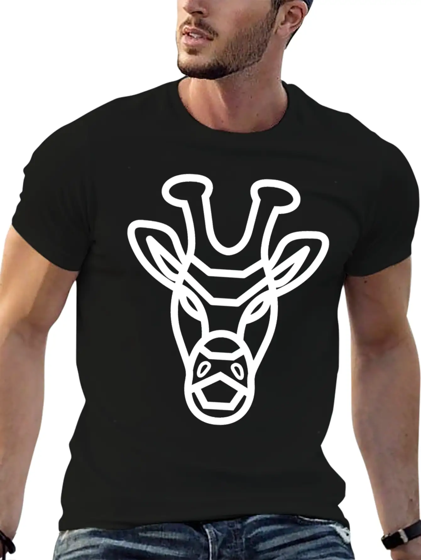 Giraffe Face Giraffe Stylish Everyday T-Shirt – Unisex Basic Cotton Tee