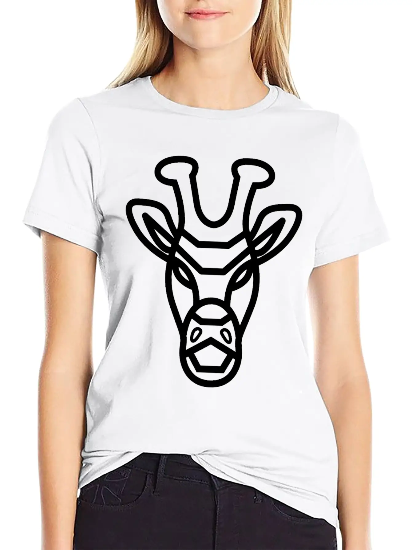 Giraffe Face Giraffe Stylish Everyday T-Shirt – Unisex Basic Cotton Tee