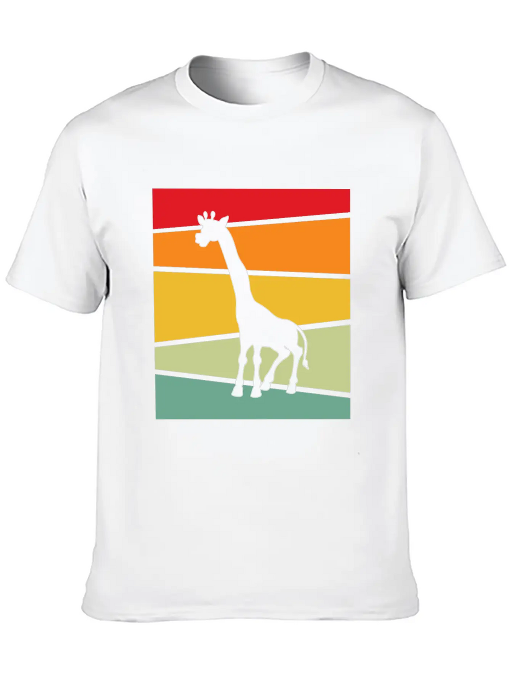 Giraffe Retro Unisex Casual T-Shirt – Clean Design For Daily Comfort