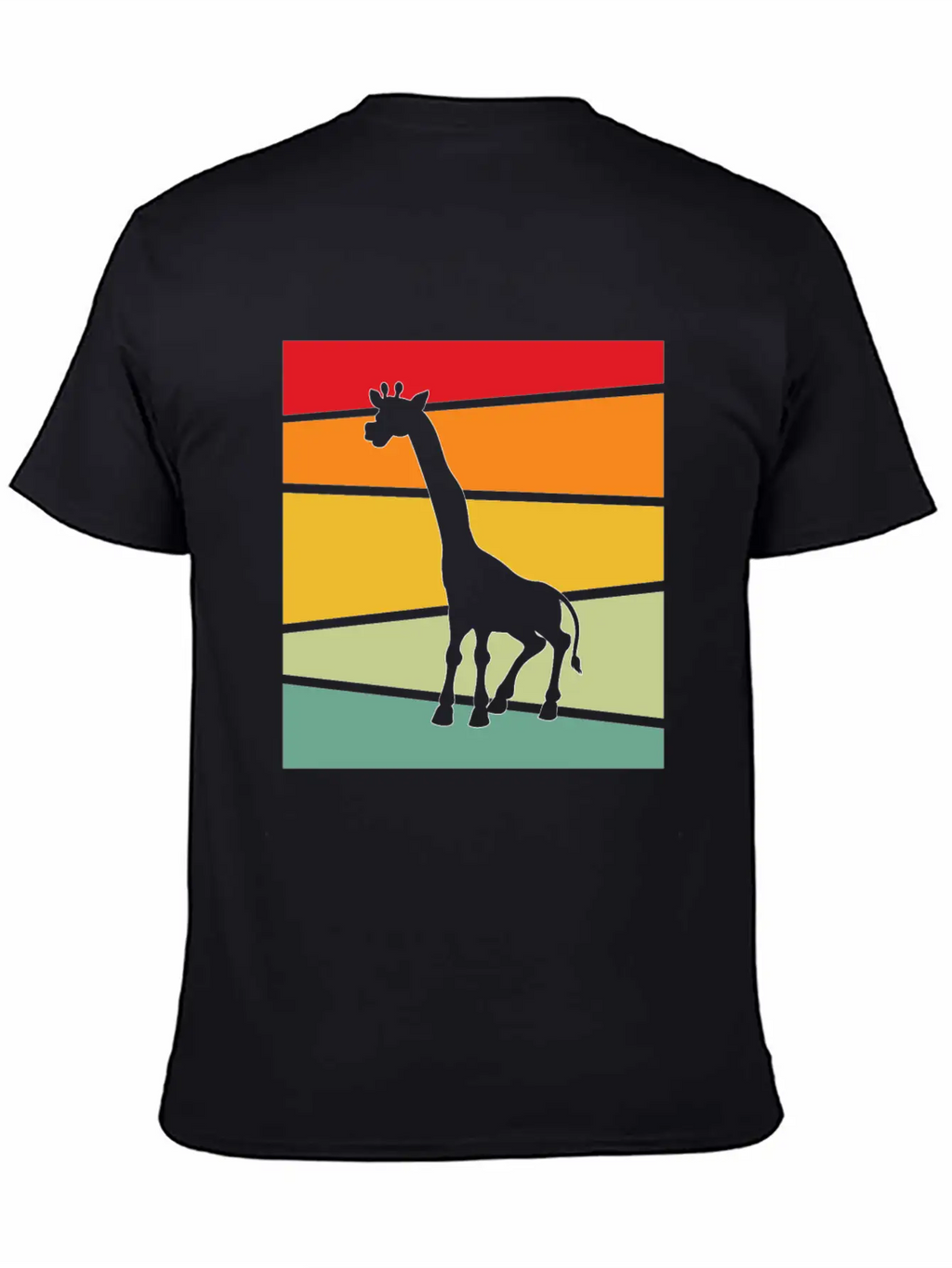 Giraffe Retro Unisex Casual T-Shirt – Clean Design For Daily Comfort