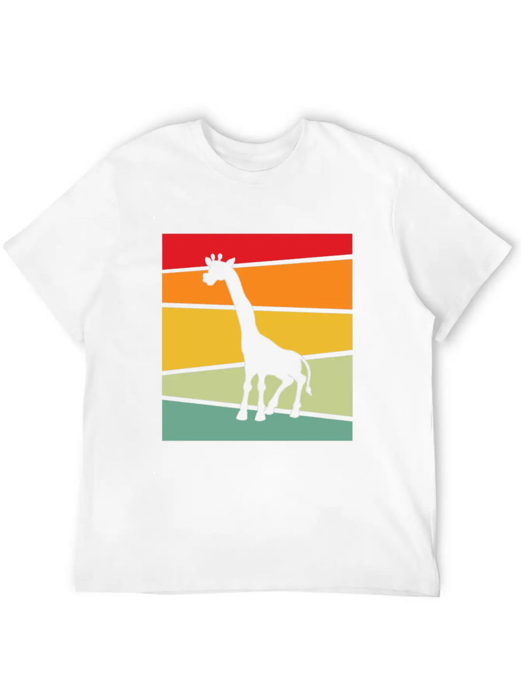 Giraffe Retro Unisex Casual T-Shirt – Clean Design For Daily Comfort