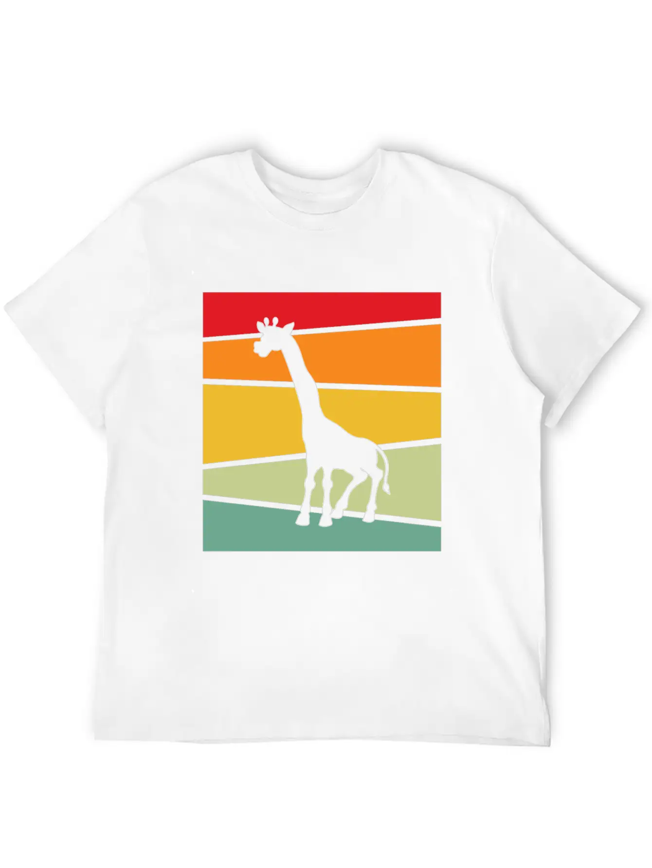 Giraffe Retro Unisex Casual T-Shirt – Clean Design For Daily Comfort