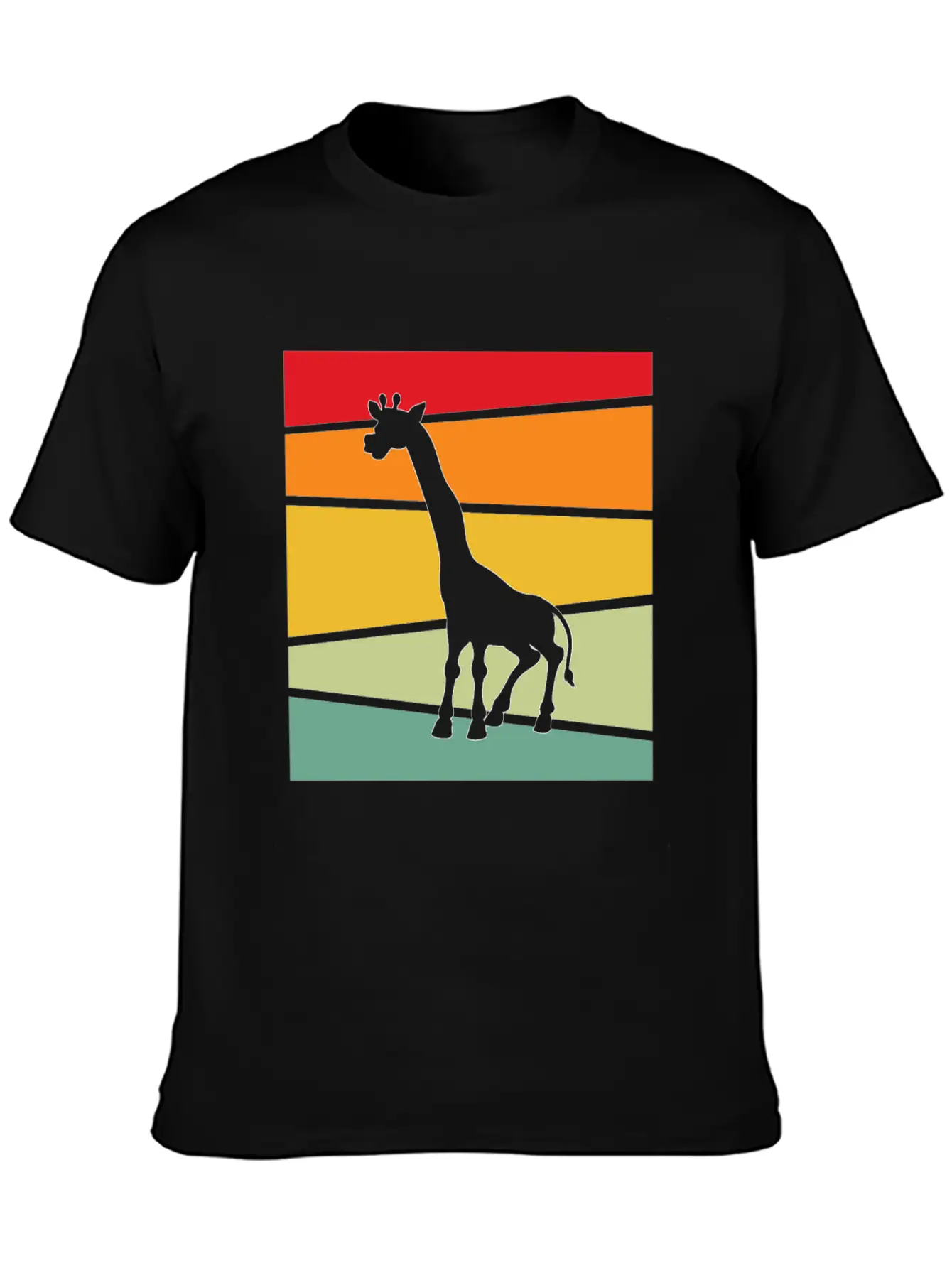 Giraffe Retro Unisex Casual T-Shirt – Clean Design For Daily Comfort