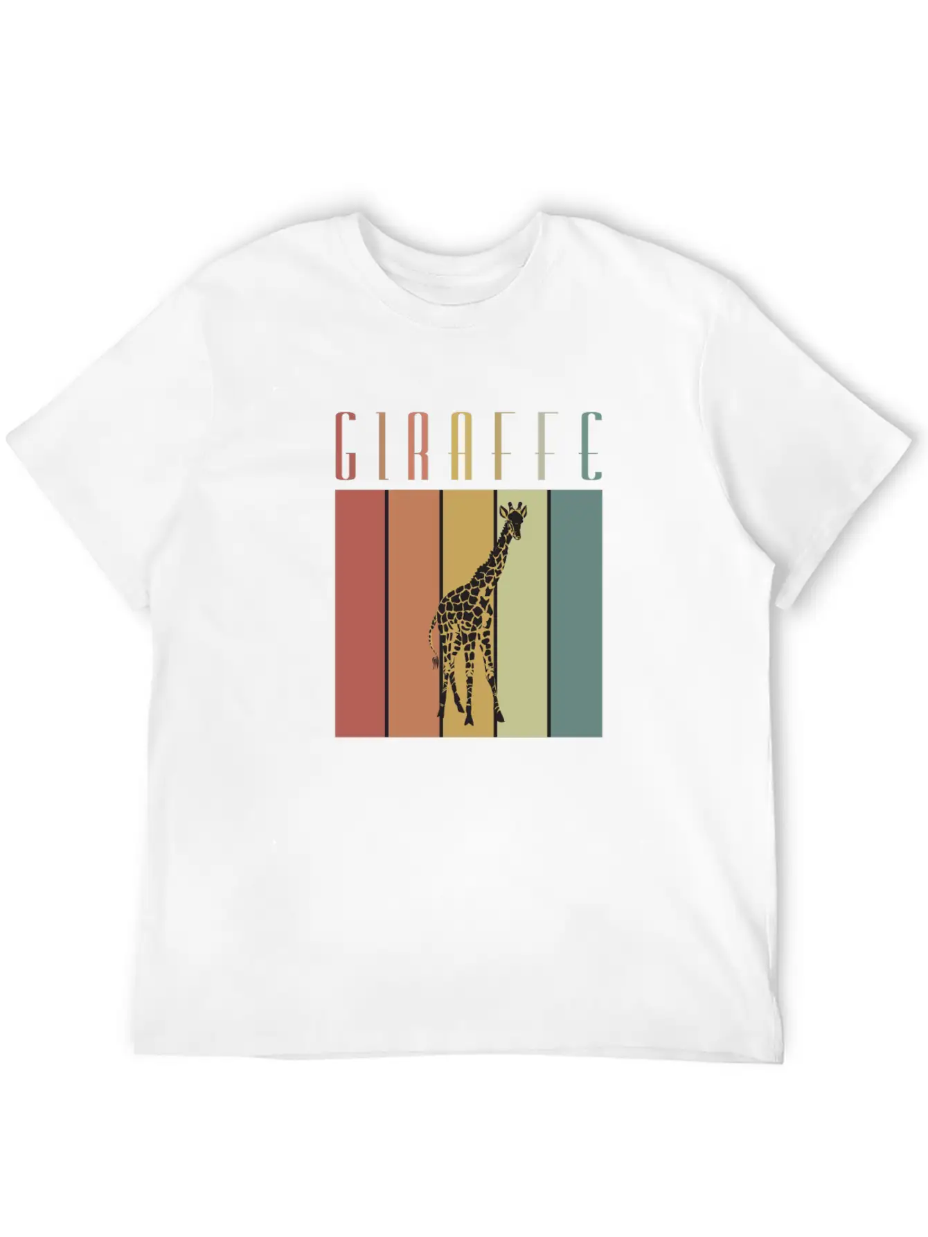 Giraffe Steppe Giraffe Africa Zoologist Zoology Casual Graphic T-Shirt – Simple And Comfortable Daily Wear