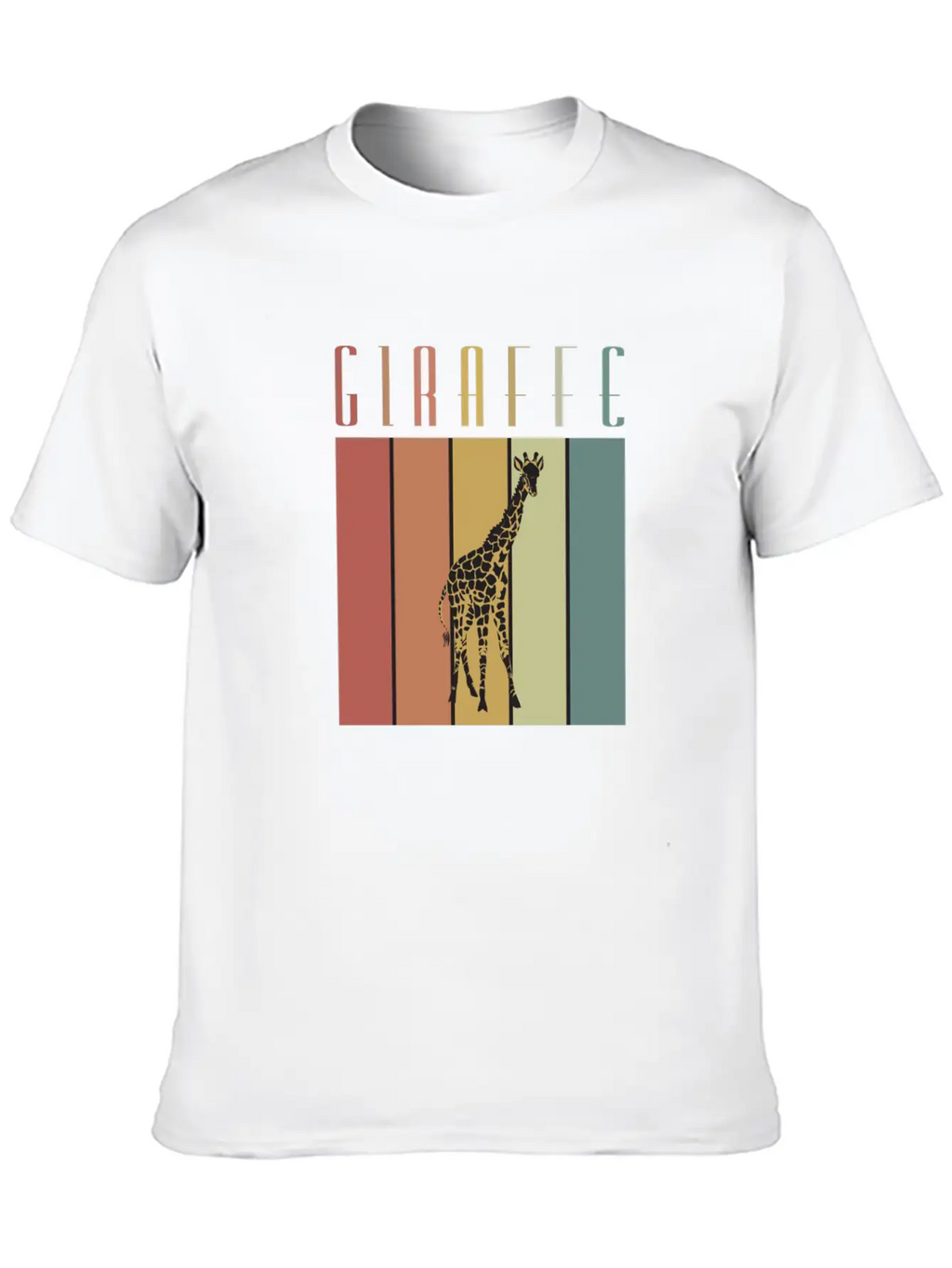 Giraffe Steppe Giraffe Africa Zoologist Zoology Casual Graphic T-Shirt – Simple And Comfortable Daily Wear