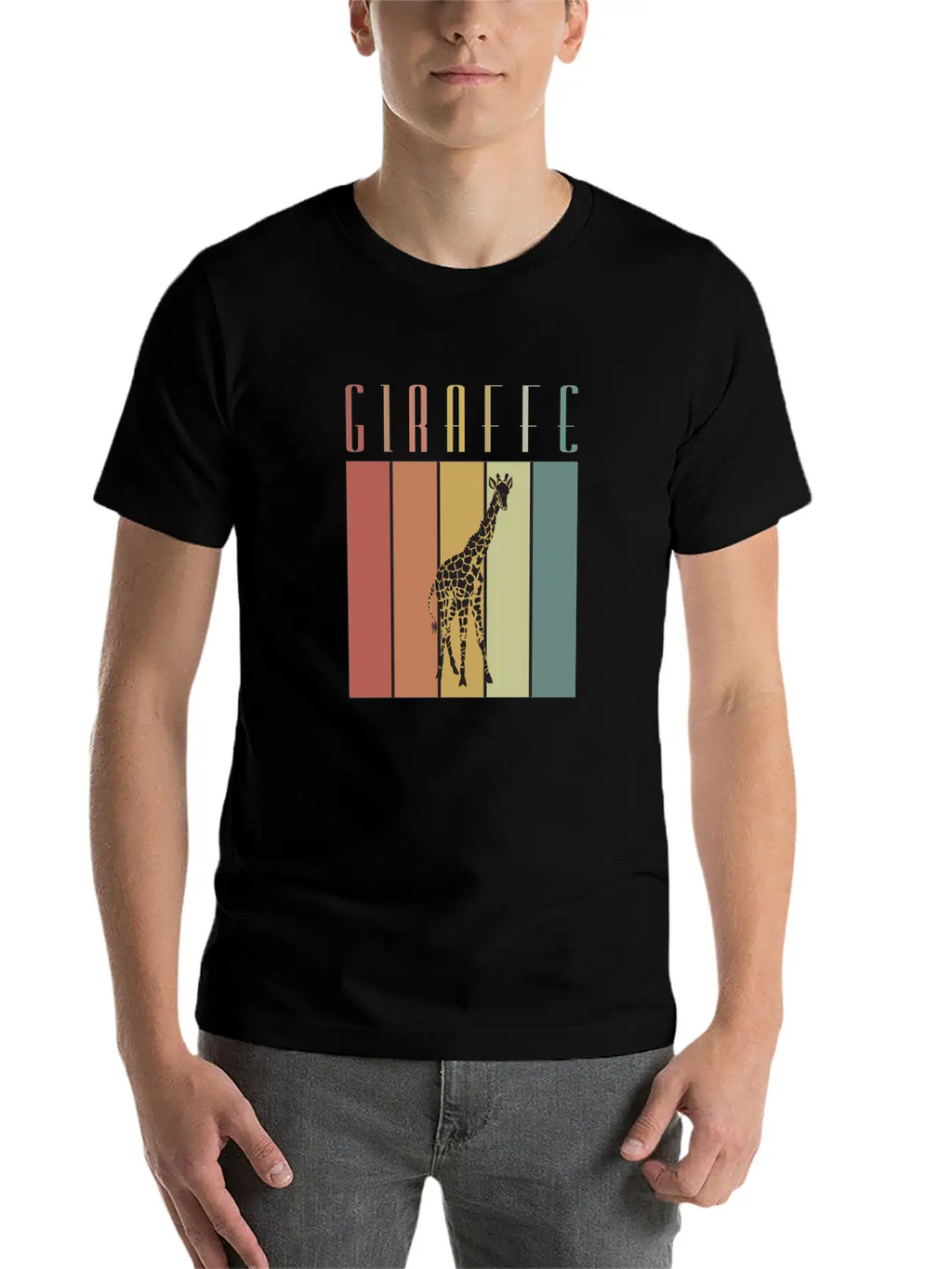 Giraffe Steppe Giraffe Africa Zoologist Zoology Casual Graphic T-Shirt – Simple And Comfortable Daily Wear