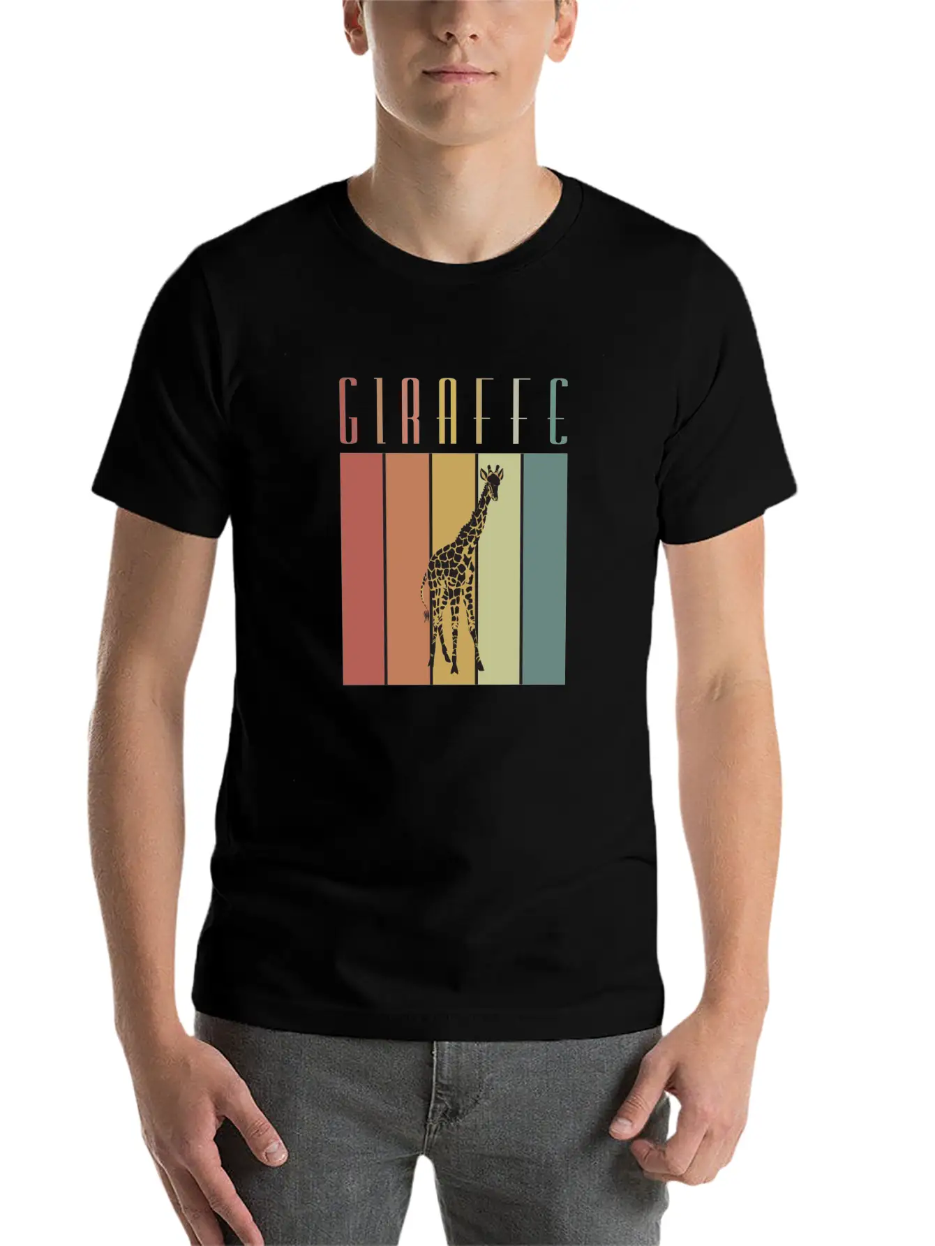 Giraffe Steppe Giraffe Africa Zoologist Zoology Casual Graphic T-Shirt – Simple And Comfortable Daily Wear