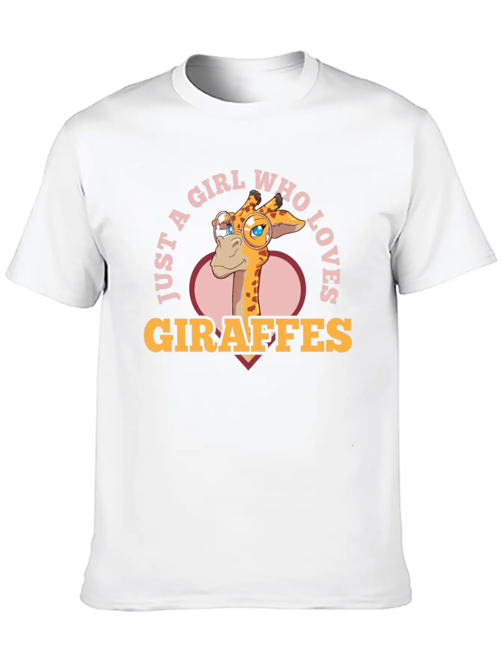 Giraffe Unisex Short Sleeve Soft Cotton T-Shirt – Casual Everyday Wear