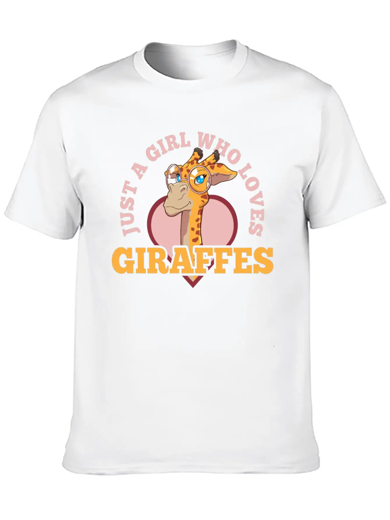 Giraffe Unisex Short Sleeve Soft Cotton T-Shirt – Casual Everyday Wear