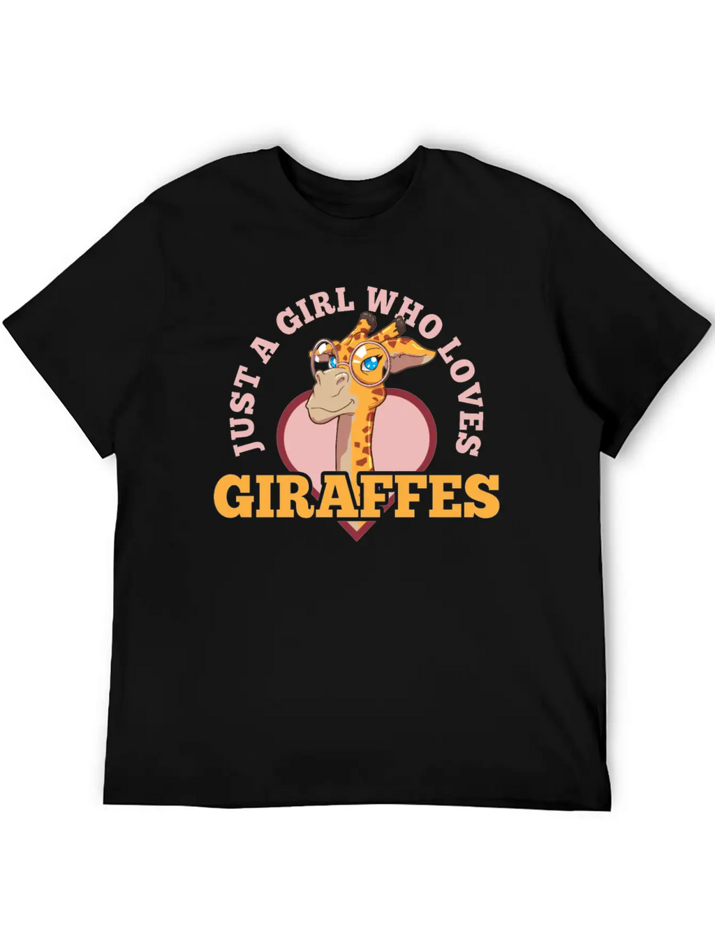 Giraffe Unisex Short Sleeve Soft Cotton T-Shirt – Casual Everyday Wear