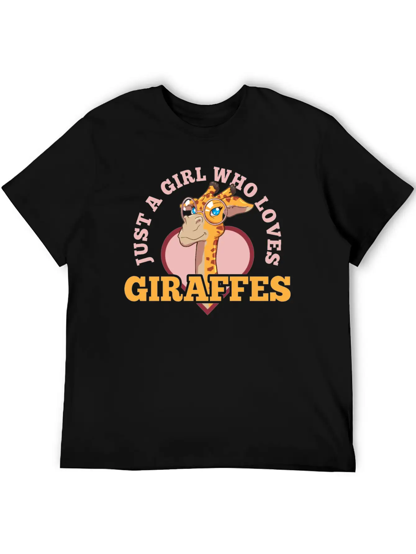 Giraffe Unisex Short Sleeve Soft Cotton T-Shirt – Casual Everyday Wear