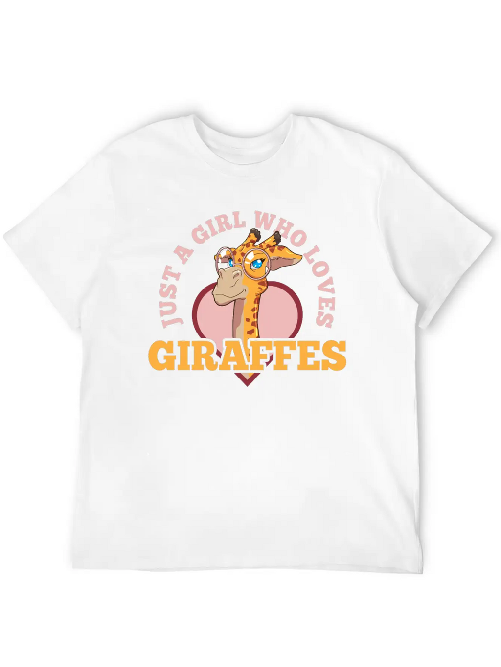 Giraffe Unisex Short Sleeve Soft Cotton T-Shirt – Casual Everyday Wear
