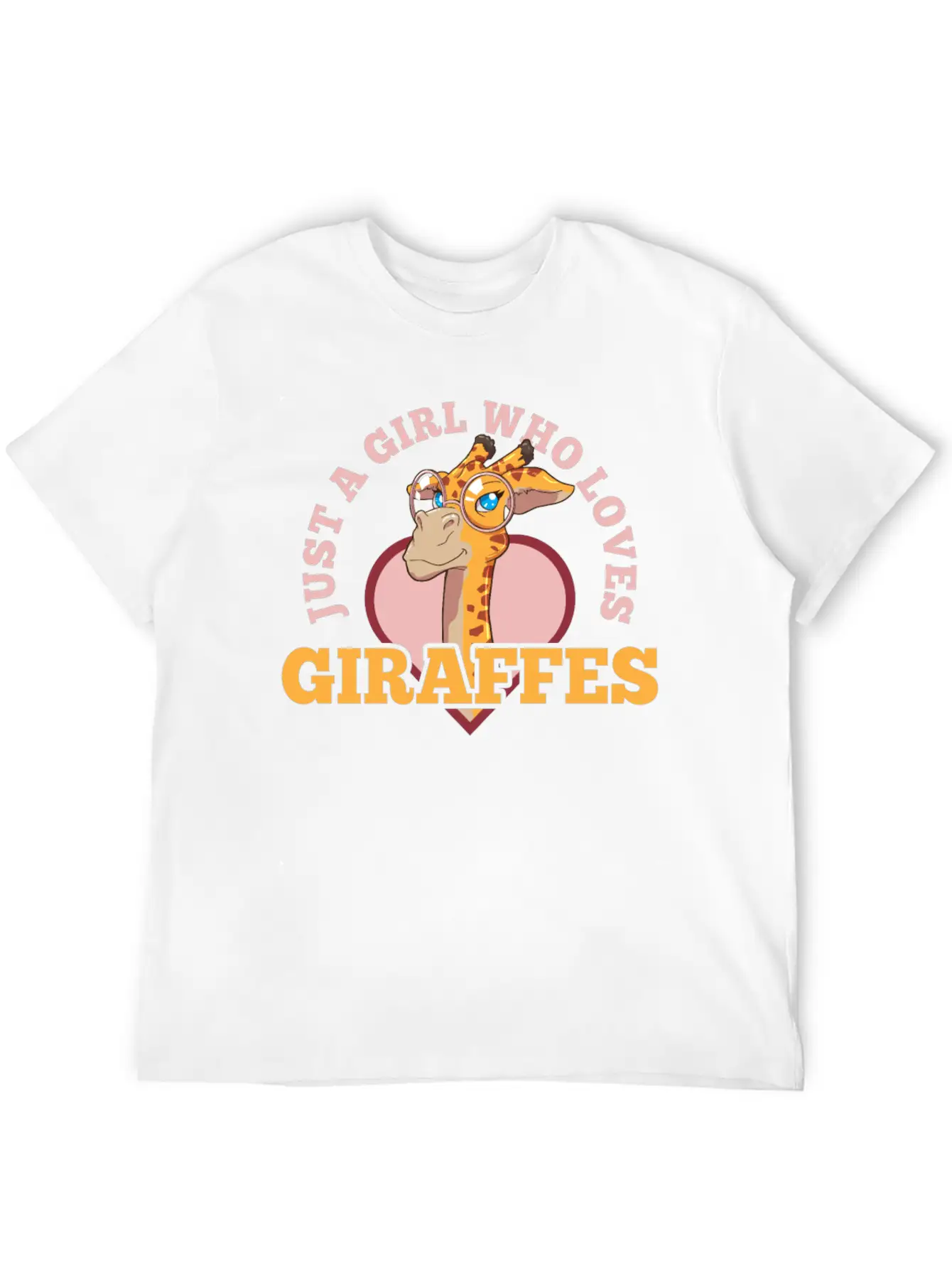 Giraffe Unisex Short Sleeve Soft Cotton T-Shirt – Casual Everyday Wear