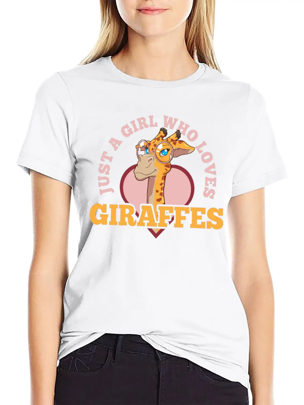 Giraffe Unisex Short Sleeve Soft Cotton T-Shirt – Casual Everyday Wear