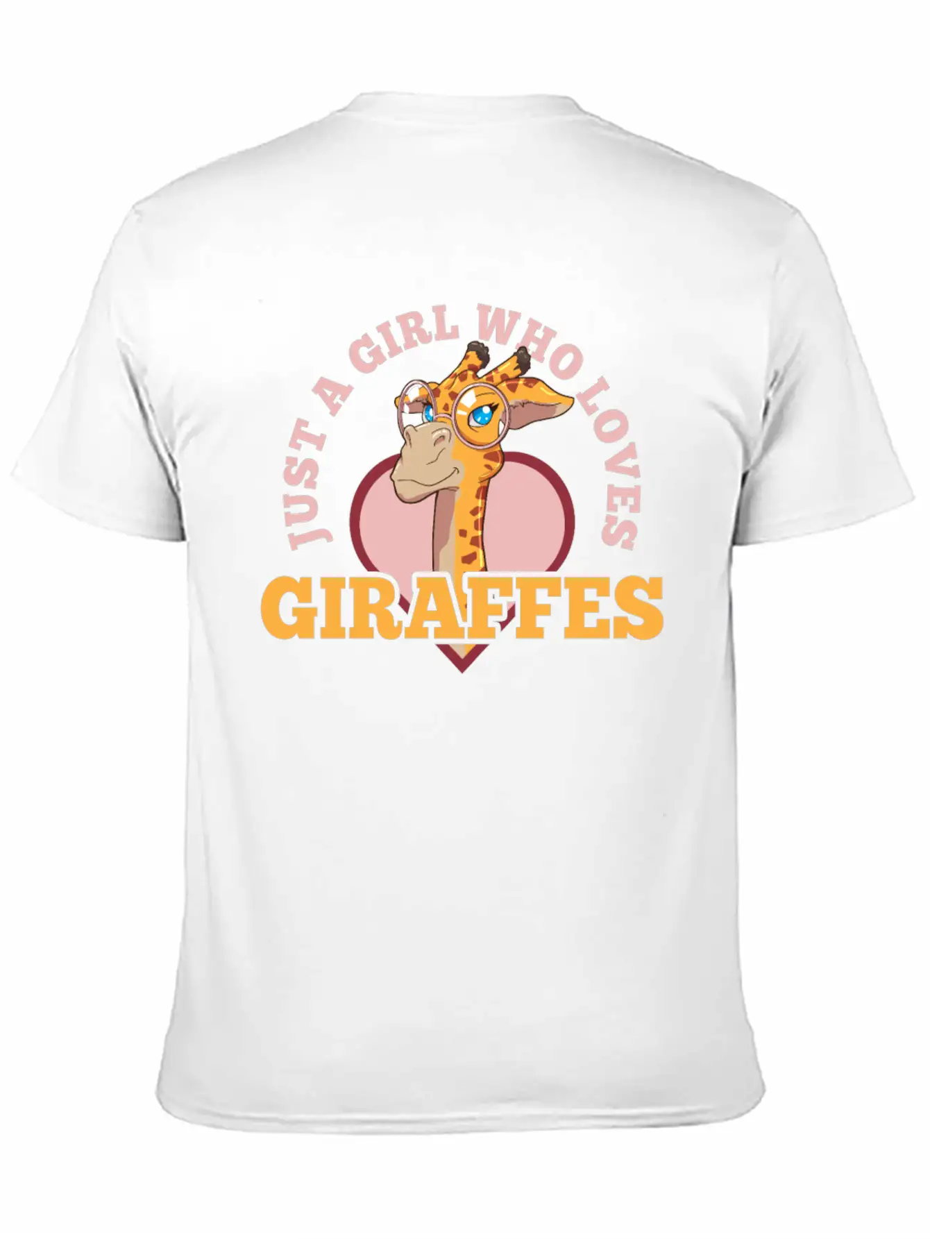 Giraffe Unisex Short Sleeve Soft Cotton T-Shirt – Casual Everyday Wear