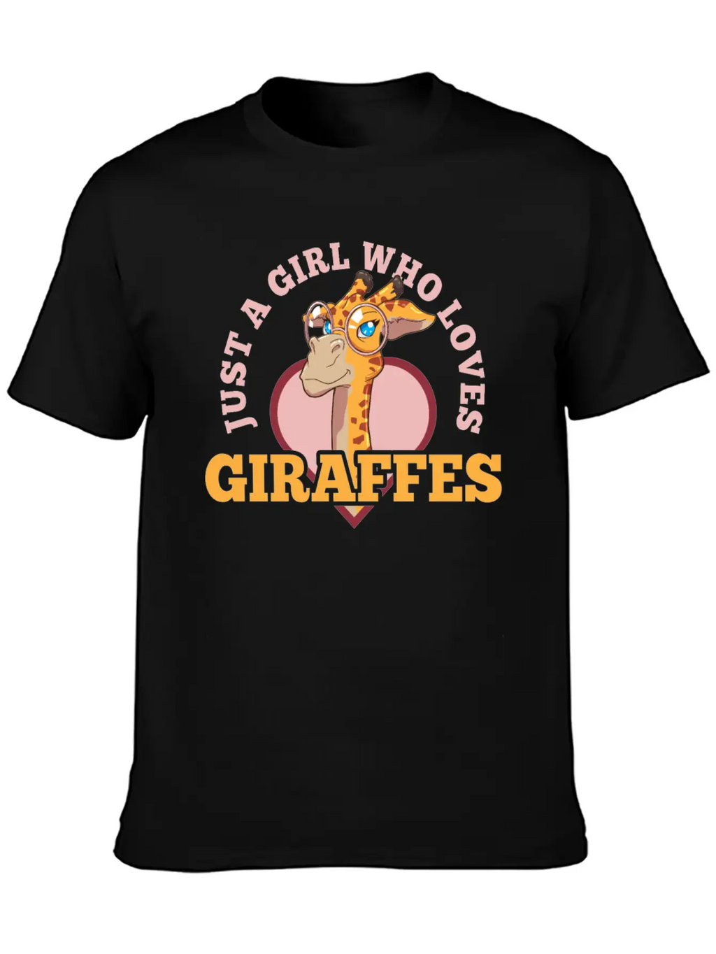 Giraffe Unisex Short Sleeve Soft Cotton T-Shirt – Casual Everyday Wear