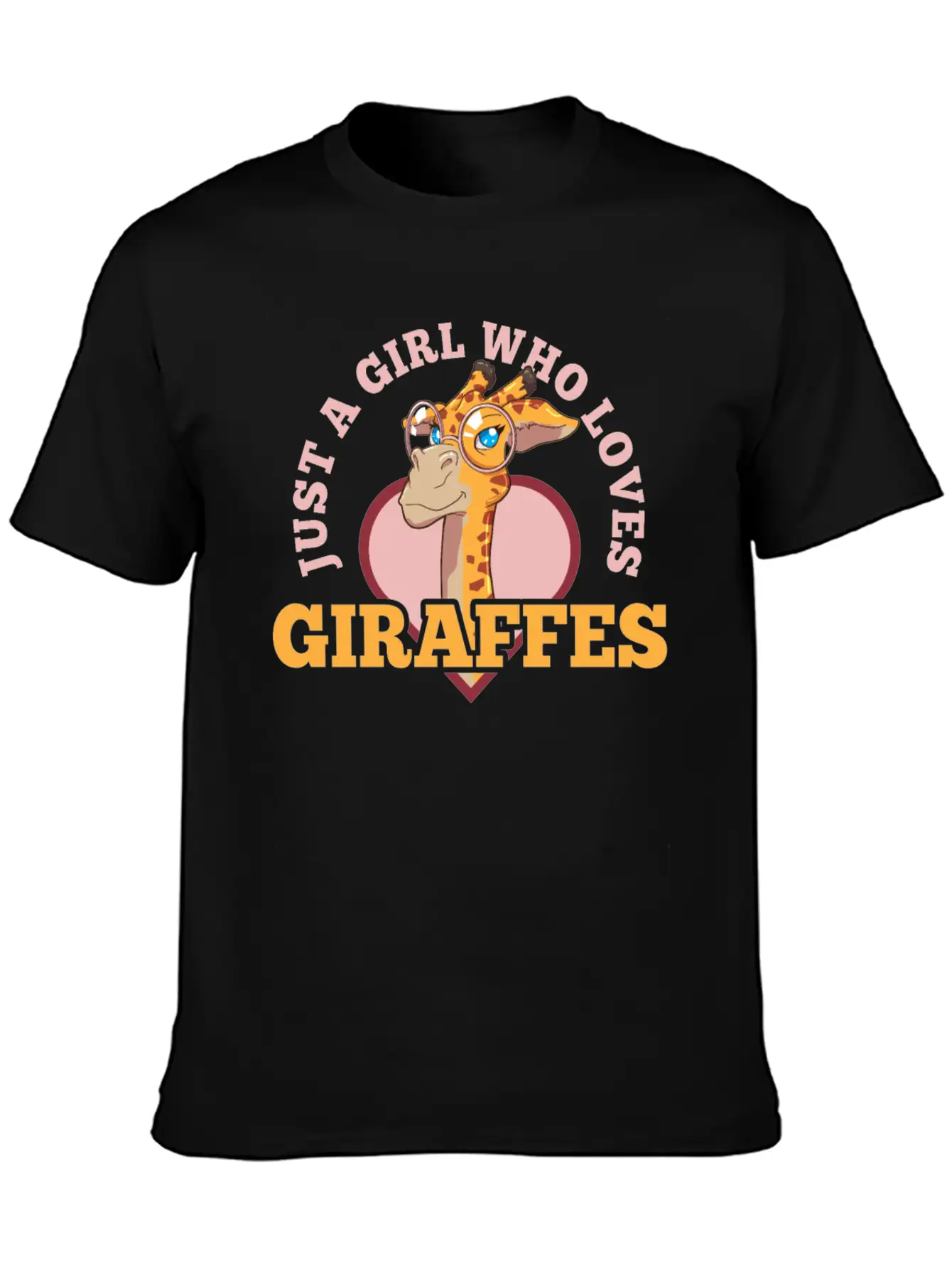 Giraffe Unisex Short Sleeve Soft Cotton T-Shirt – Casual Everyday Wear