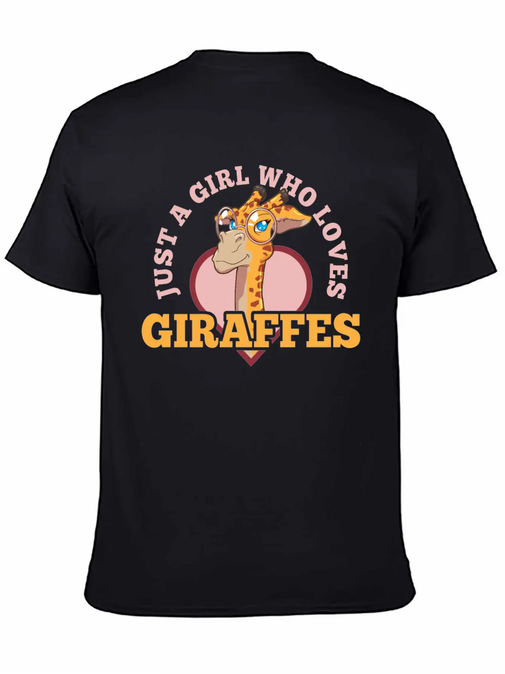 Giraffe Unisex Short Sleeve Soft Cotton T-Shirt – Casual Everyday Wear