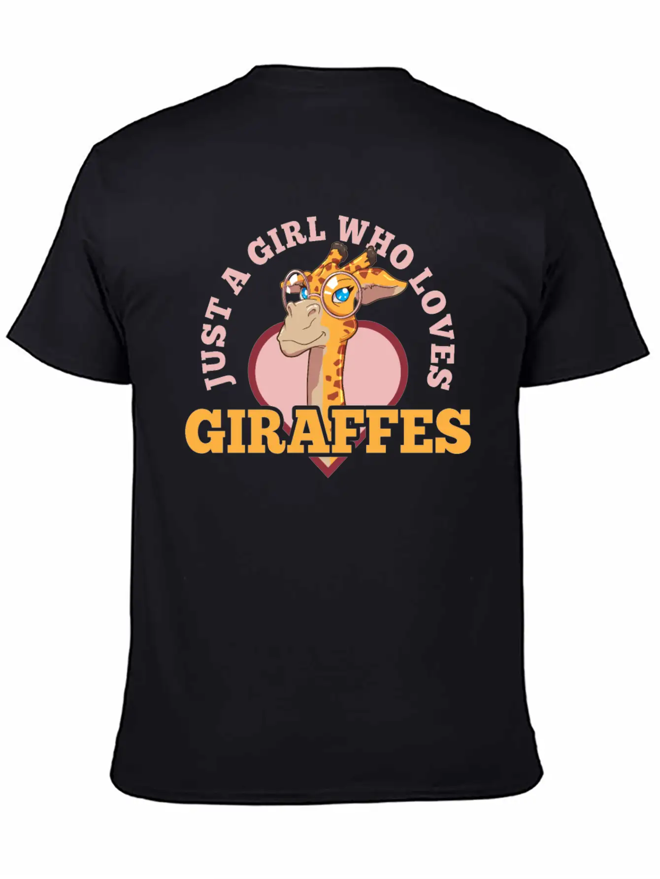 Giraffe Unisex Short Sleeve Soft Cotton T-Shirt – Casual Everyday Wear