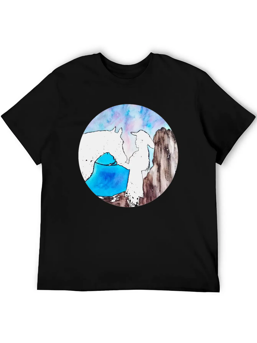 Girl And Horse At Sunset Breathable Soft Cotton T-Shirt – Timeless Casual Look