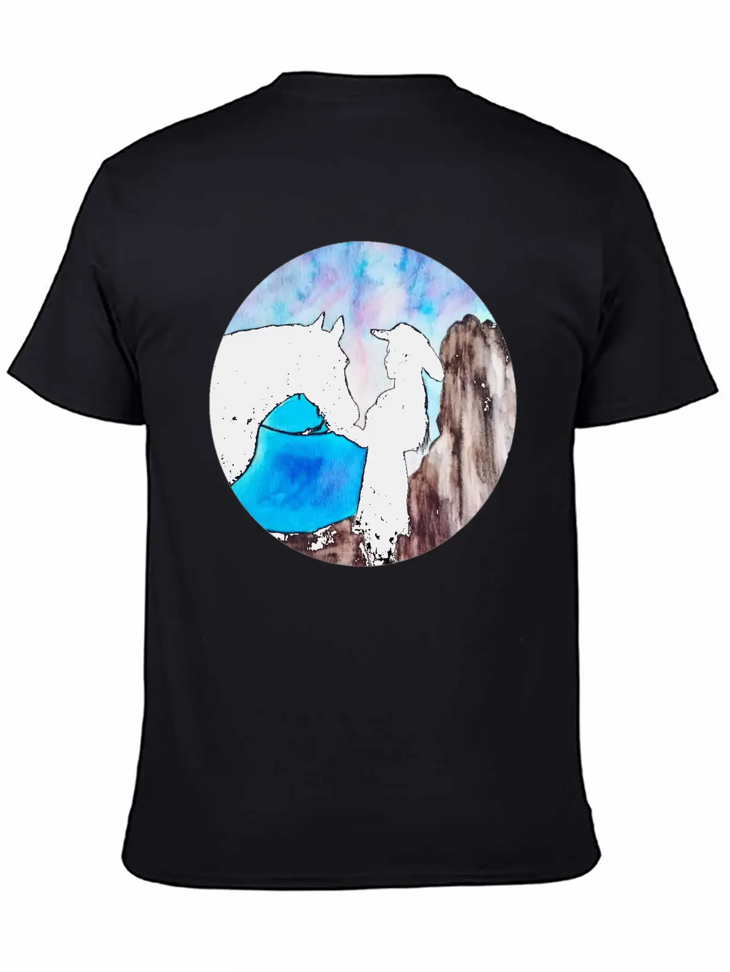 Girl And Horse At Sunset Breathable Soft Cotton T-Shirt – Timeless Casual Look