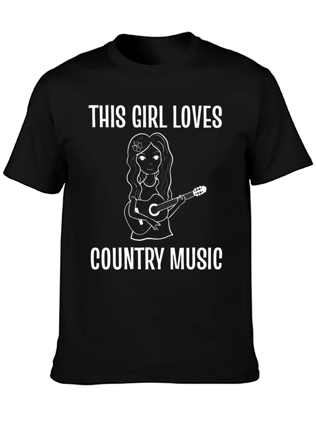 Girl Loves Country Singer Gift Unisex Casual T-Shirt – Clean Design For Daily Comfort