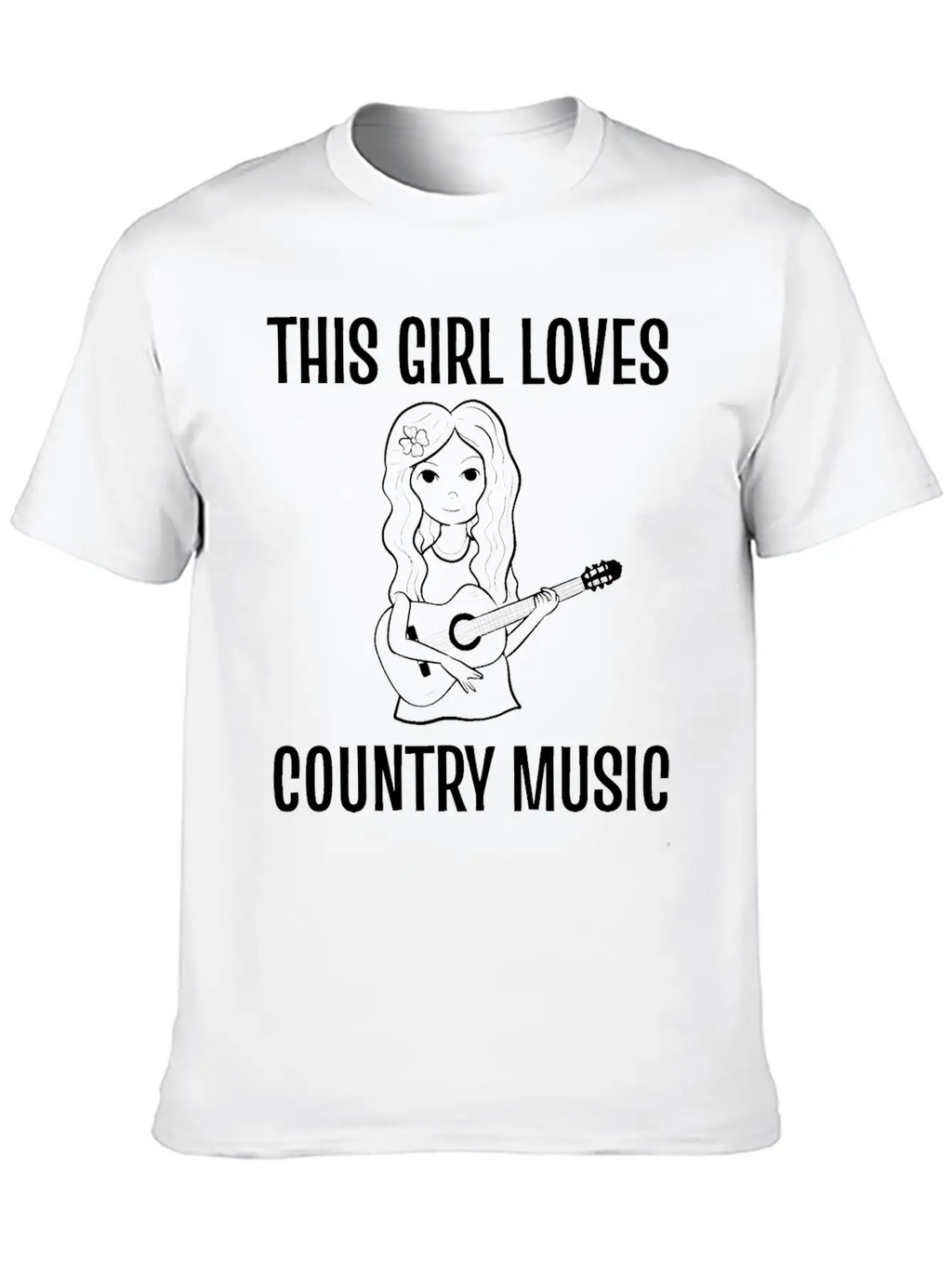 Girl Loves Country Singer Gift Unisex Casual T-Shirt – Clean Design For Daily Comfort