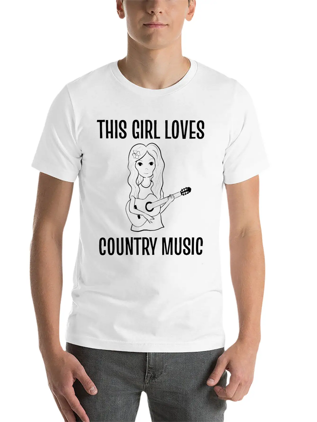 Girl Loves Country Singer Gift Unisex Casual T-Shirt – Clean Design For Daily Comfort