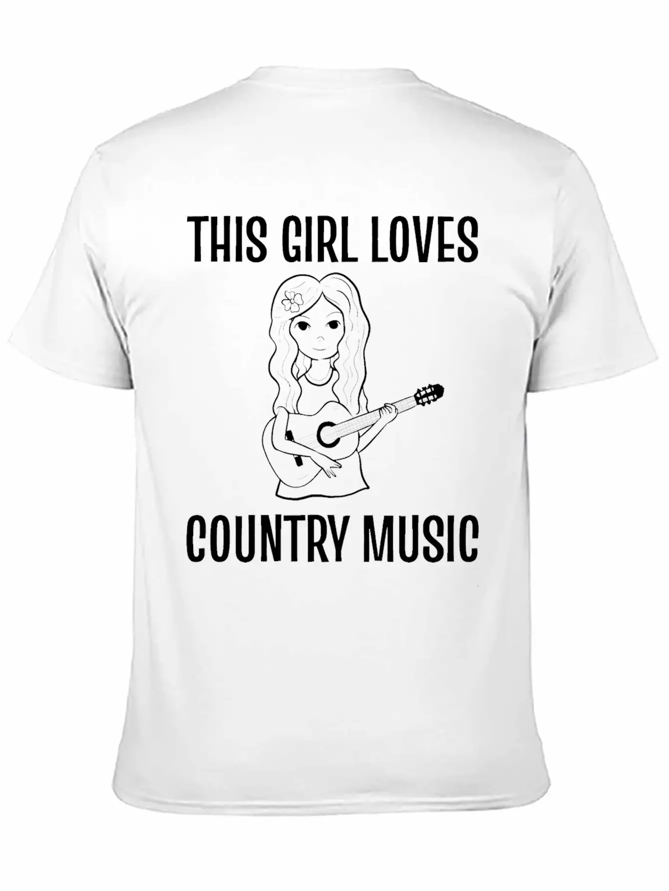 Girl Loves Country Singer Gift Unisex Casual T-Shirt – Clean Design For Daily Comfort