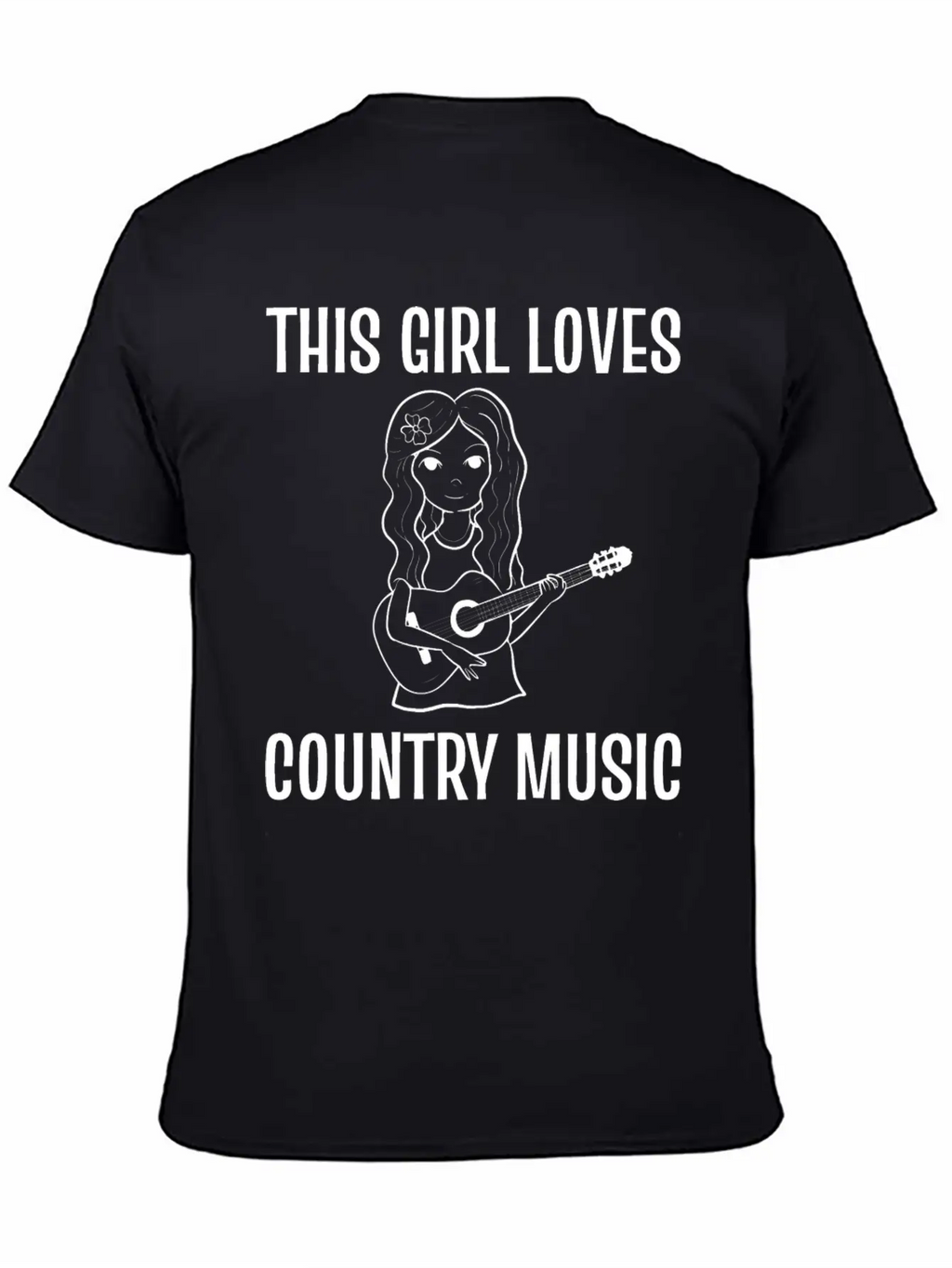 Girl Loves Country Singer Gift Unisex Casual T-Shirt – Clean Design For Daily Comfort