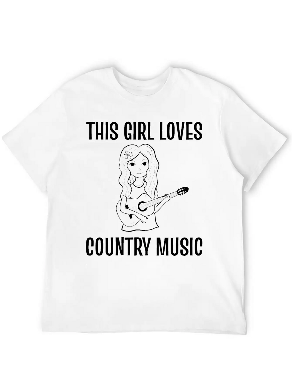 Girl Loves Country Singer Gift Unisex Casual T-Shirt – Clean Design For Daily Comfort