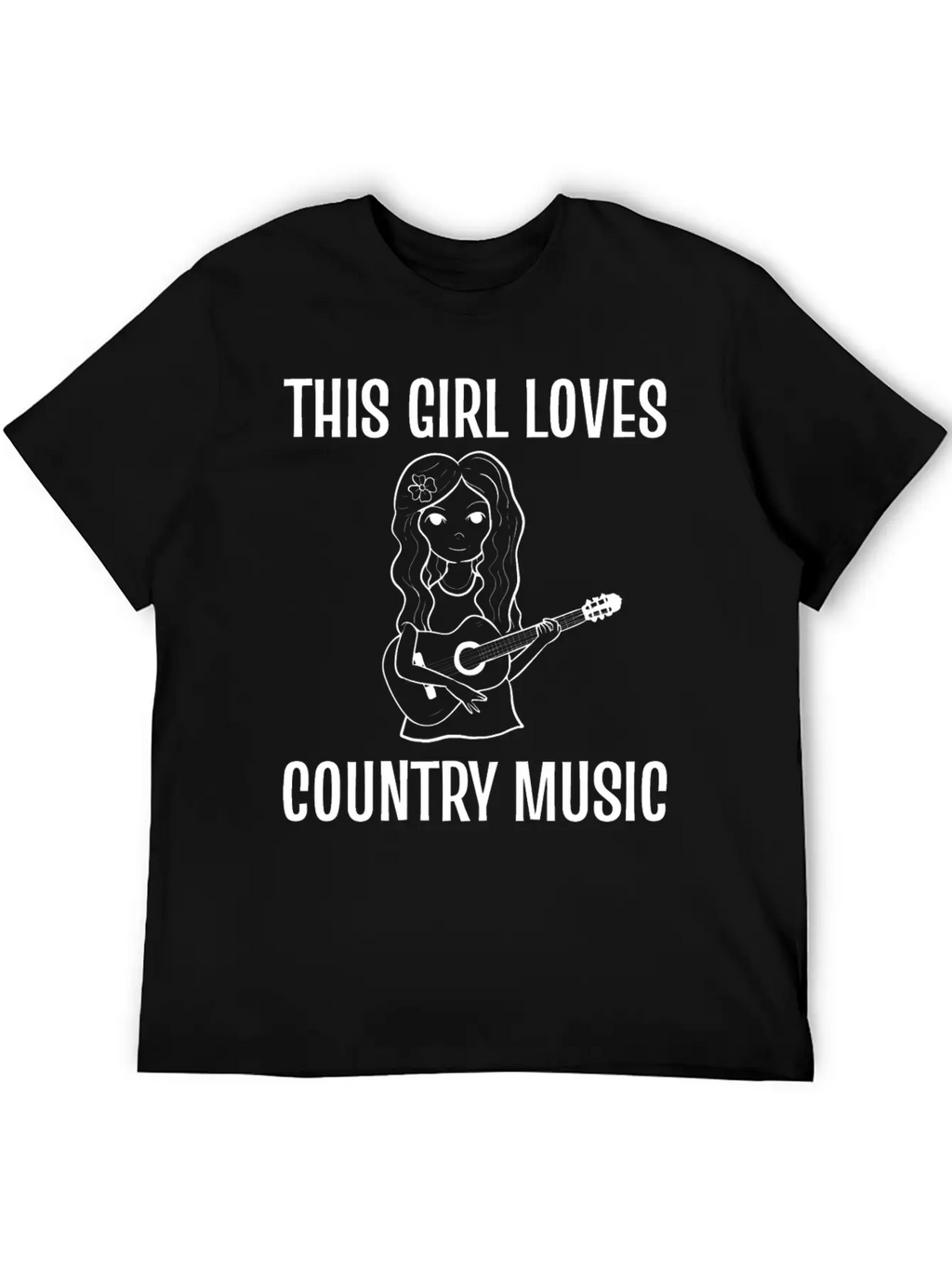 Girl Loves Country Singer Gift Unisex Casual T-Shirt – Clean Design For Daily Comfort