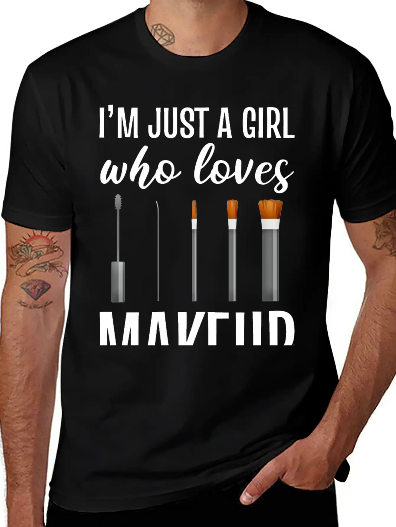 Girl Loves Makeup Artist Gift Essential Cotton Tee For Daily Outfits – Unisex Style
