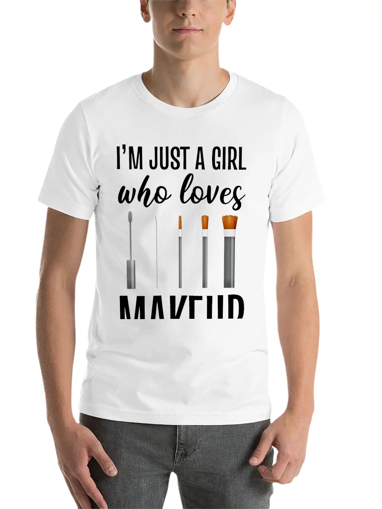 Girl Loves Makeup Artist Gift Essential Cotton Tee For Daily Outfits – Unisex Style