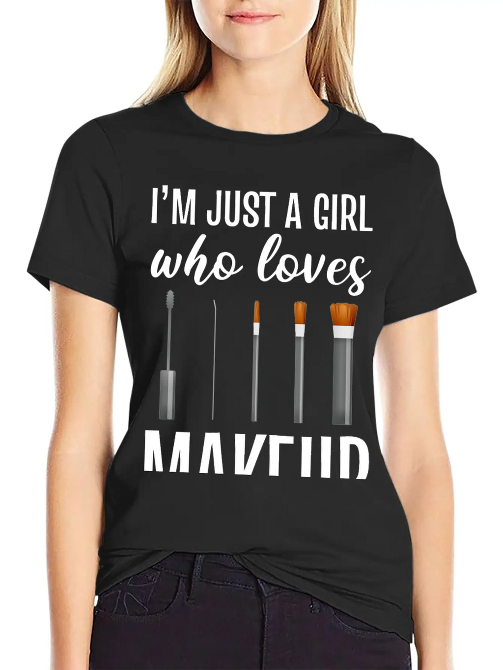 Girl Loves Makeup Artist Gift Essential Cotton Tee For Daily Outfits – Unisex Style