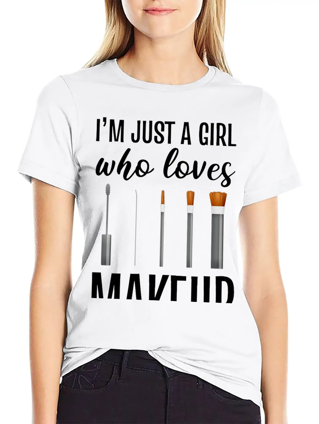 Girl Loves Makeup Artist Gift Essential Cotton Tee For Daily Outfits – Unisex Style