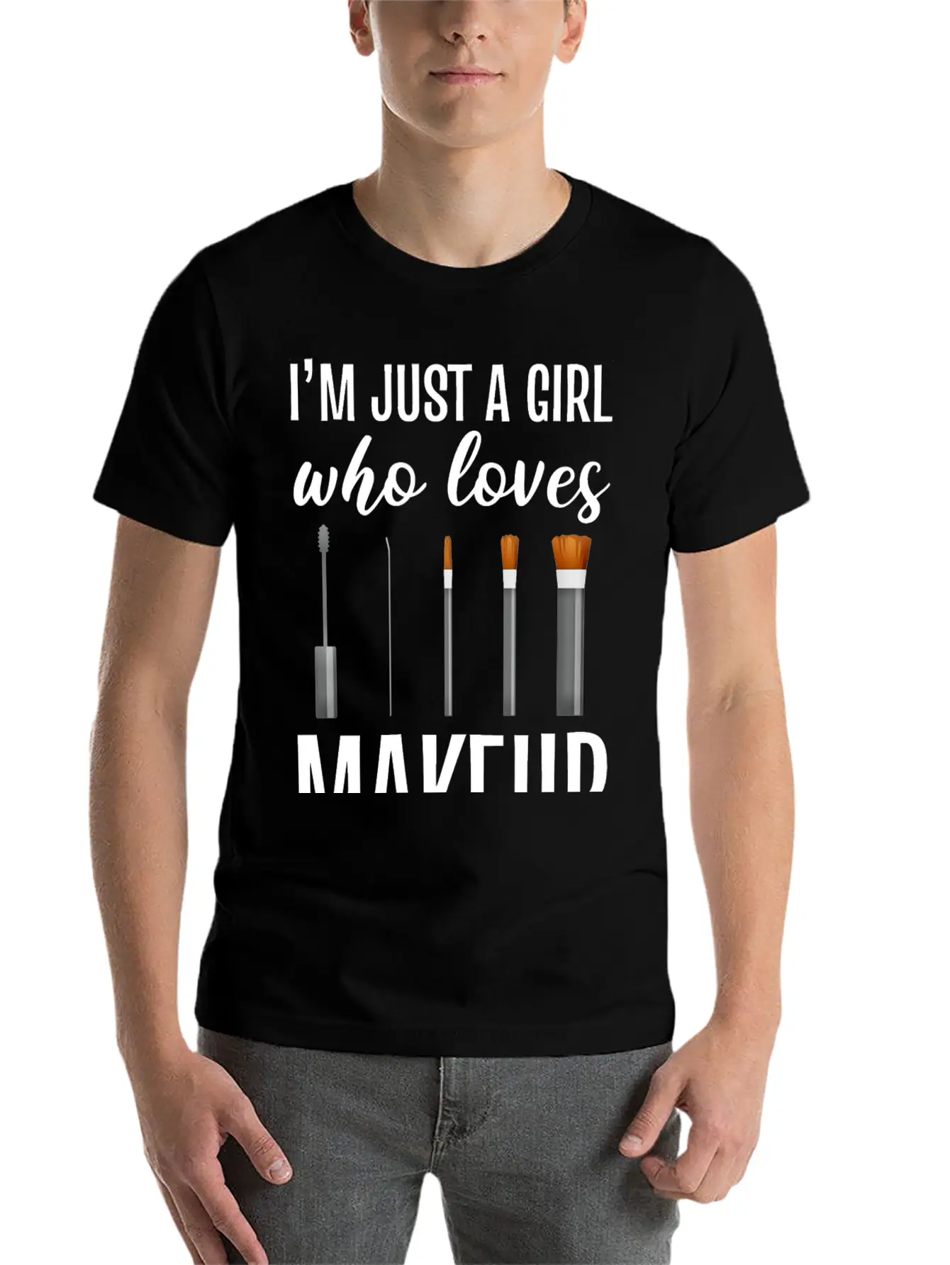 Girl Loves Makeup Artist Gift Essential Cotton Tee For Daily Outfits – Unisex Style