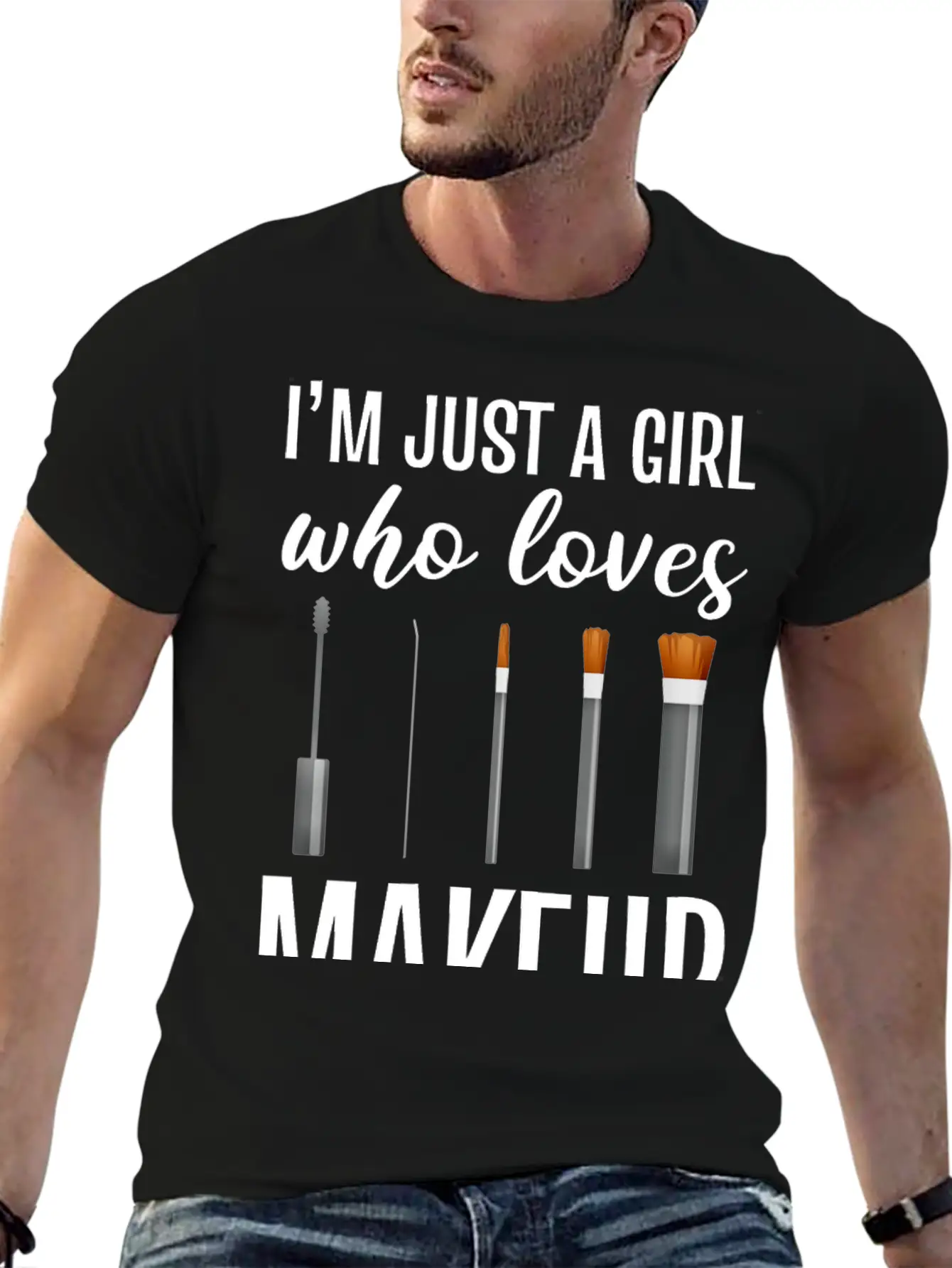 Girl Loves Makeup Artist Gift Essential Cotton Tee For Daily Outfits – Unisex Style