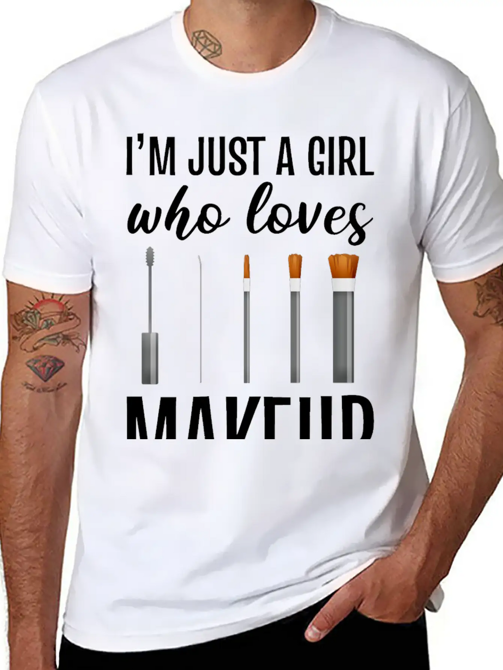 Girl Loves Makeup Artist Gift Essential Cotton Tee For Daily Outfits – Unisex Style